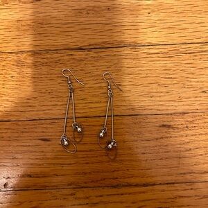 silver ball earrings